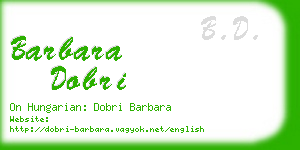 barbara dobri business card